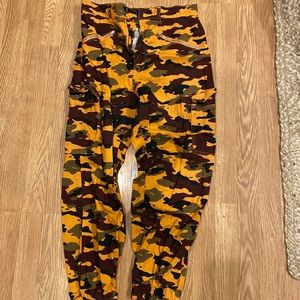 ORANGE CAMO JOGGERS